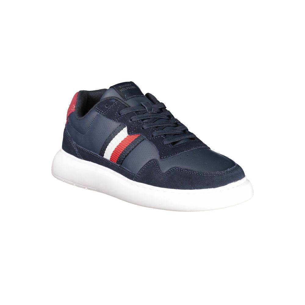 Tommy Hilfiger Blue Leather Men Sneaker - Hilstor
