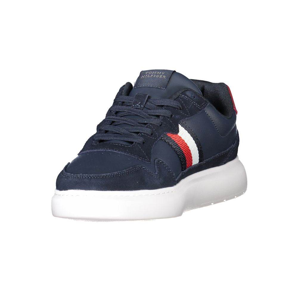 Tommy Hilfiger Blue Leather Men Sneaker - Hilstor