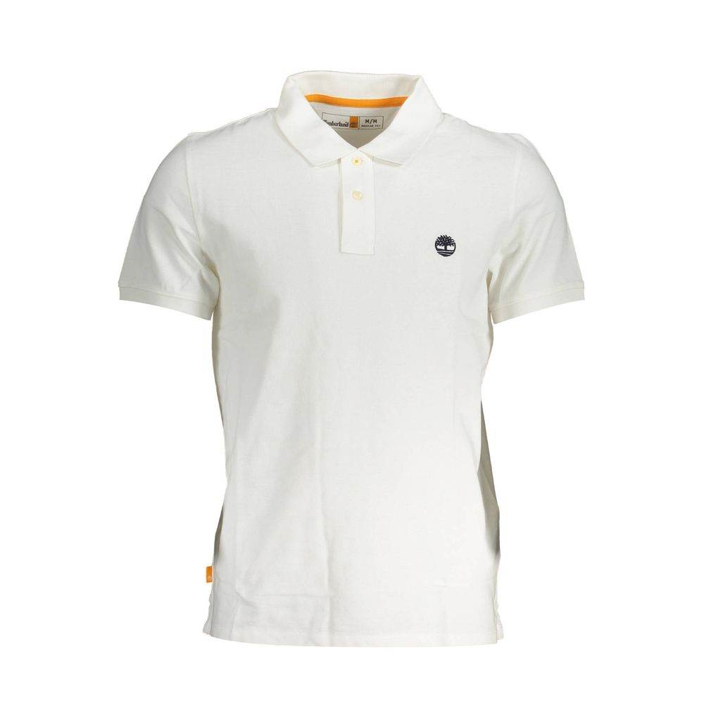 Timberland White Cotton Men Polo Shirt - Hilstor