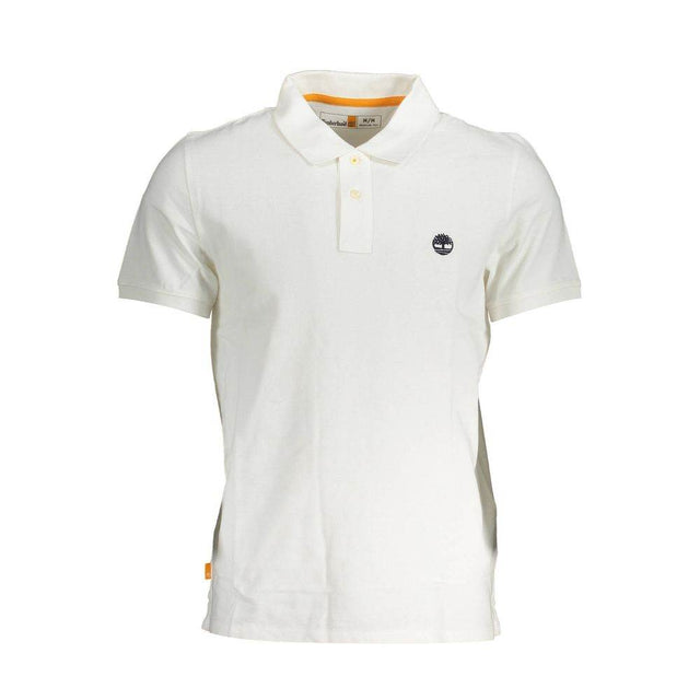 Timberland White Cotton Men Polo Shirt - Hilstor