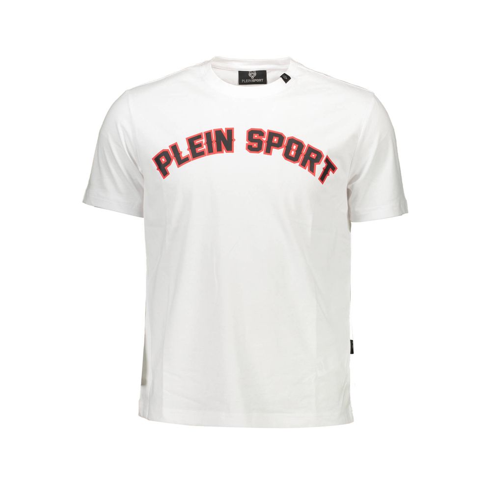 Plein Sport Hvid T-shirt i bomuld til mænd
