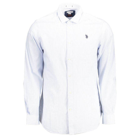 U.S. POLO ASSN. Light Blue Cotton Men Shirt - Hilstor