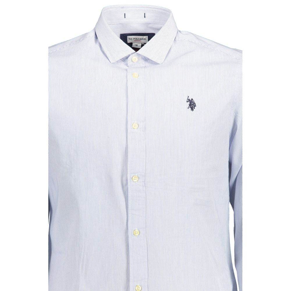 U.S. POLO ASSN. Light Blue Cotton Men Shirt - Hilstor