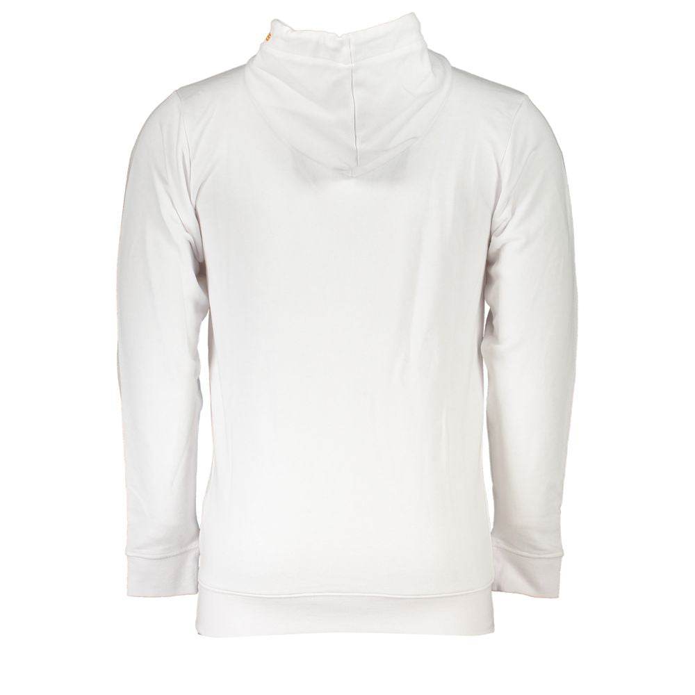 Cavalli Class White Cotton Men Sweatshirt with Hood - Hilstor