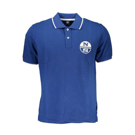 North Sails Blue Cotton Polo Shirt - Hilstor