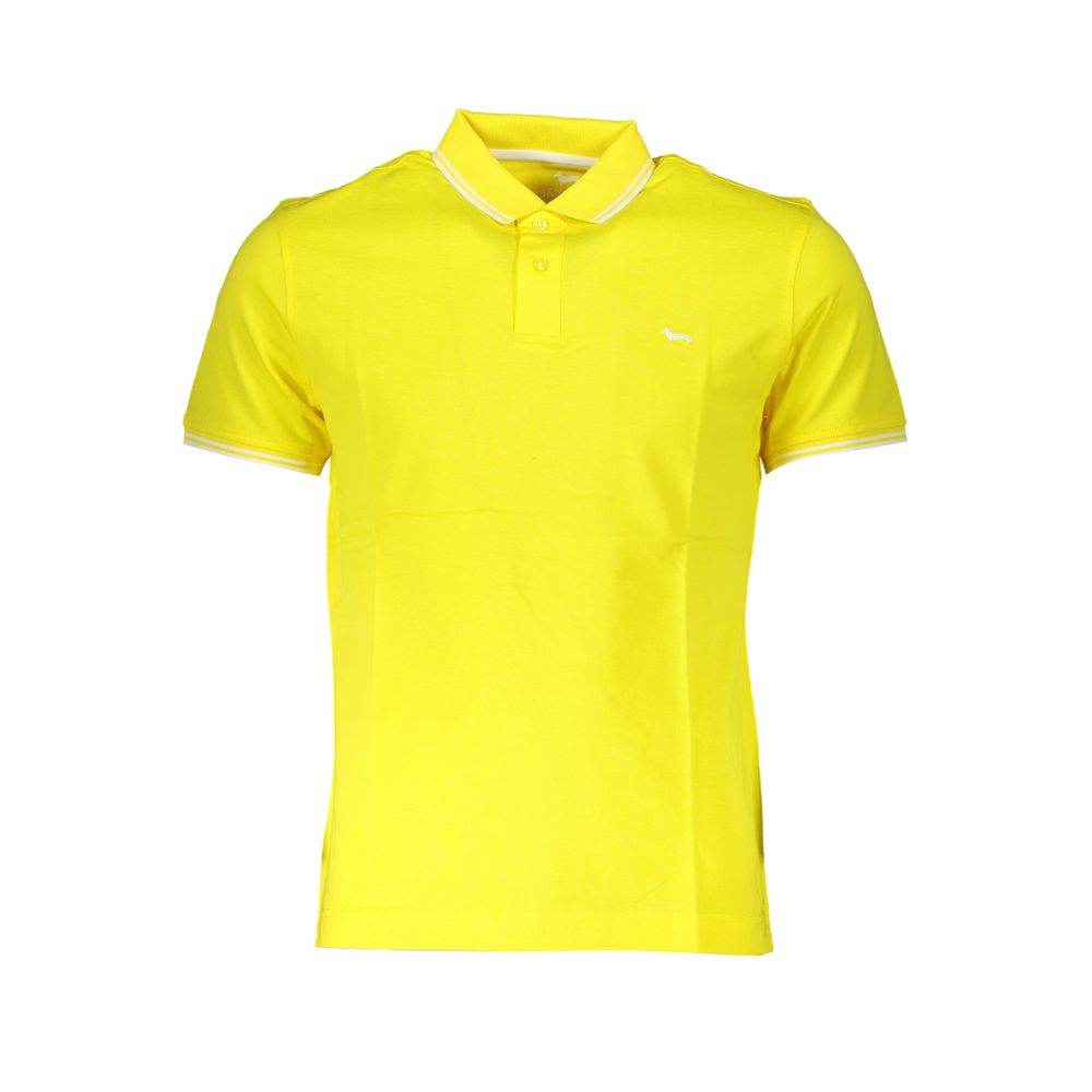 Harmont & Blaine Elegant Yellow Cotton Polo with Contrast Details - Hilstor