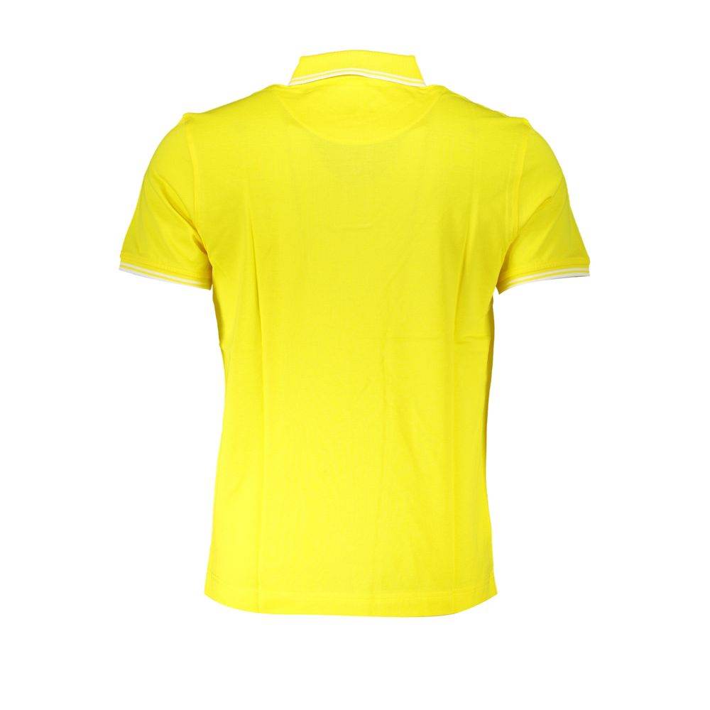 Harmont & Blaine Elegant Yellow Cotton Polo with Contrast Details - Hilstor
