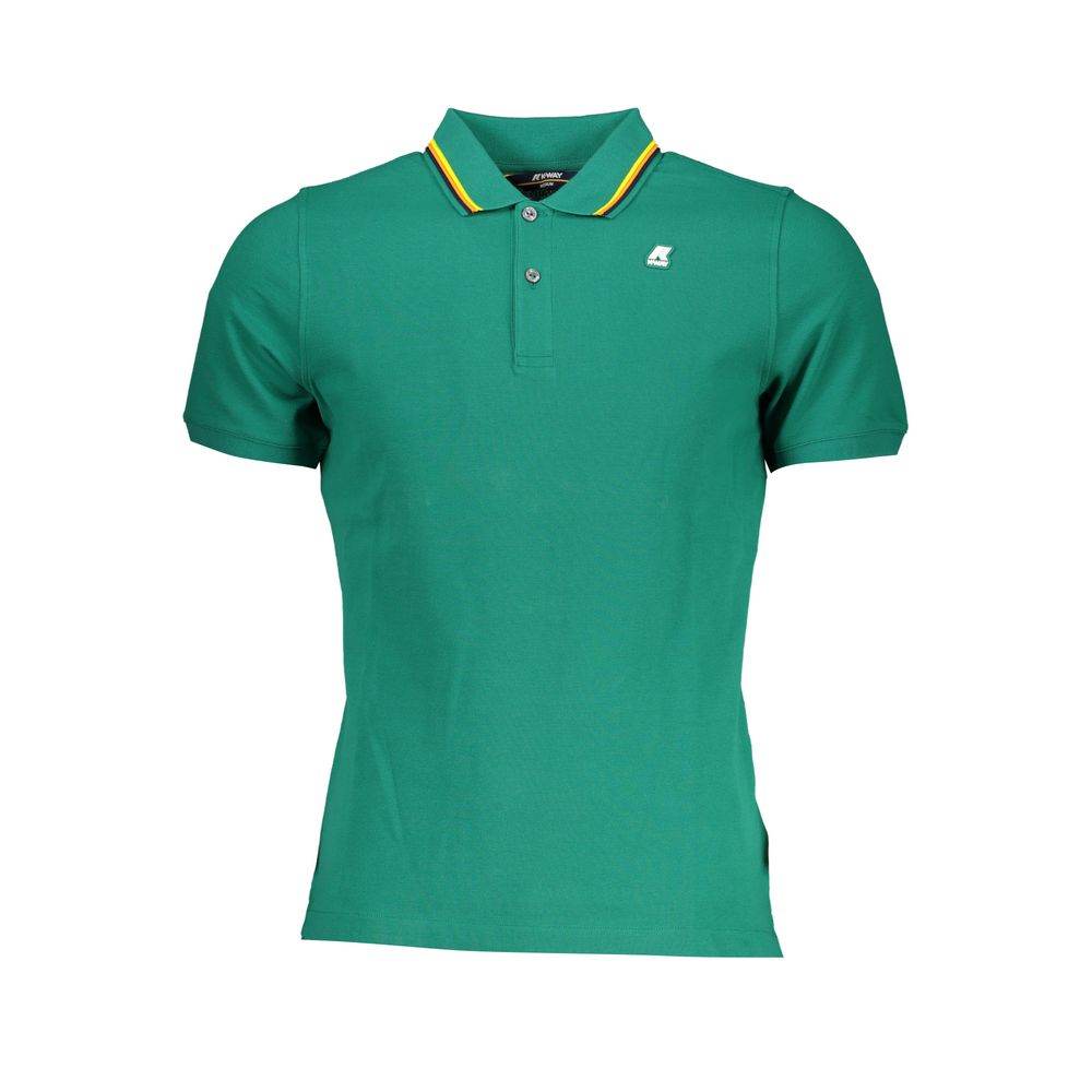 K-WAY Green Cotton Polo Shirt - Hilstor