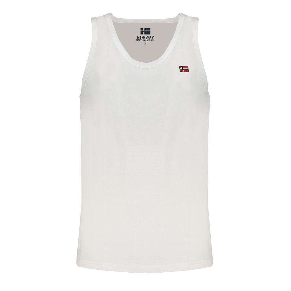 Norway 1963 White Cotton Men's Tank Top - Hilstor