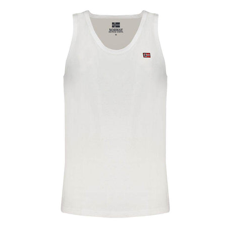 Norway 1963 White Cotton Men's Tank Top - Hilstor