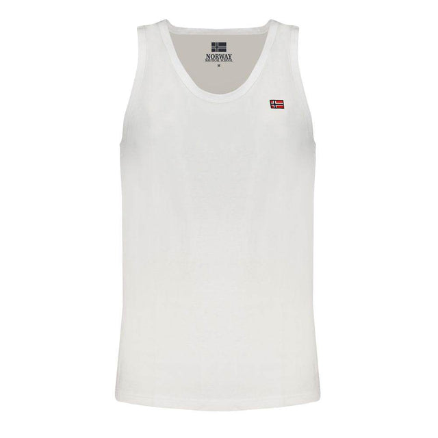 Norway 1963 White Cotton Men's Tank Top - Hilstor
