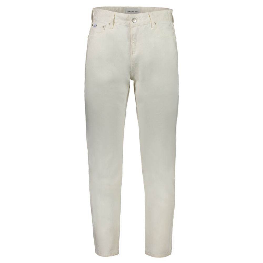 Calvin Klein White Cotton Men's Jeans - Hilstor