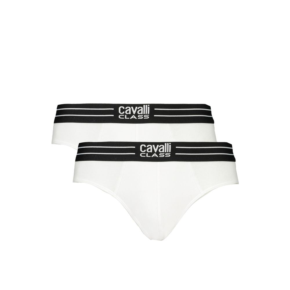 Cavalli Class White Cotton Herreundertøj