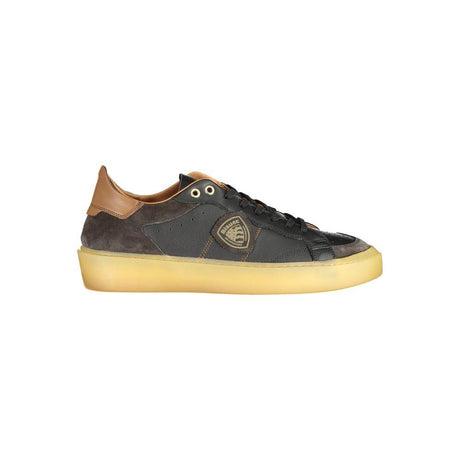 Blauer Black Leather Men Sneaker - Hilstor