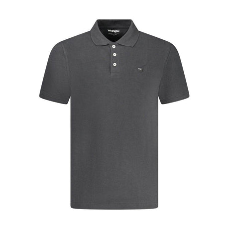 Wrangler Black Cotton Polo Shirt - Hilstor