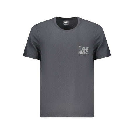 Lee Black Cotton Men T-Shirt - Hilstor