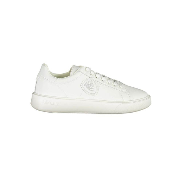 Blauer White Leather Men Sneaker - Hilstor