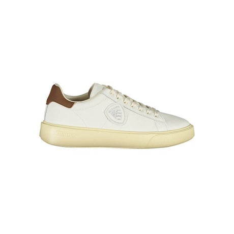Blauer White Leather Men Sneaker - Hilstor