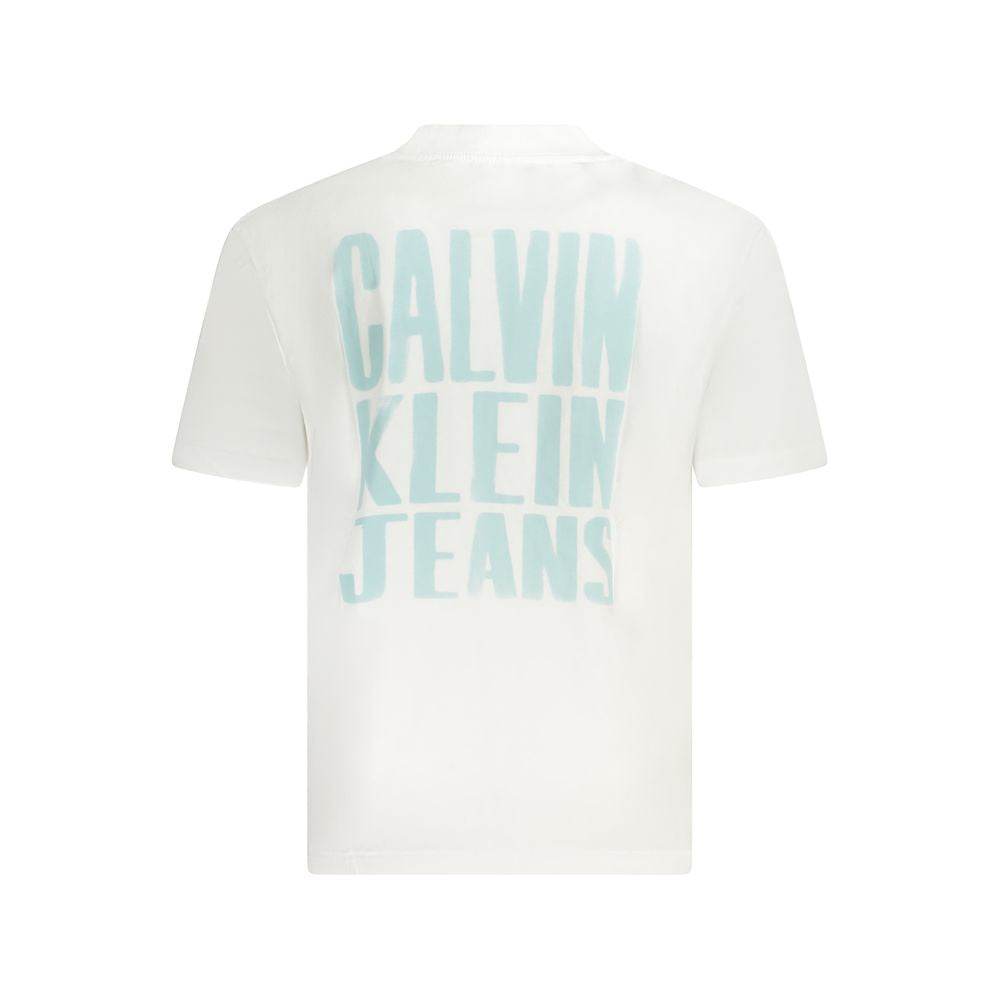 Calvin Klein White Cotton T-Shirt - Hilstor