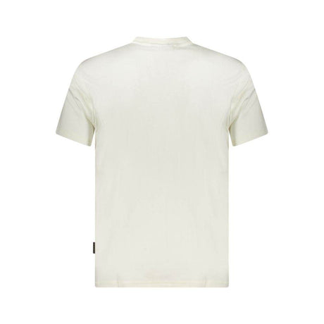 Napapijri White Cotton Men T-Shirt - Hilstor
