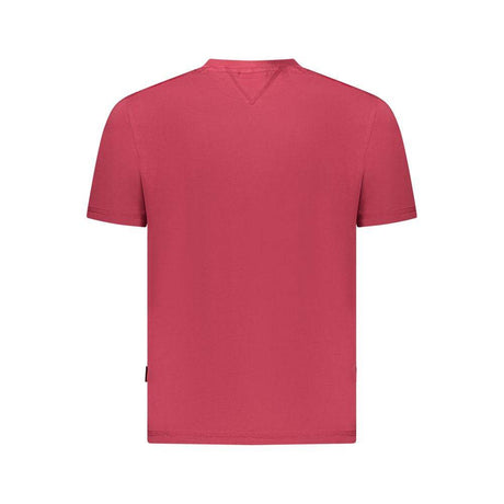 Napapijri Red Cotton Men T-Shirt - Hilstor