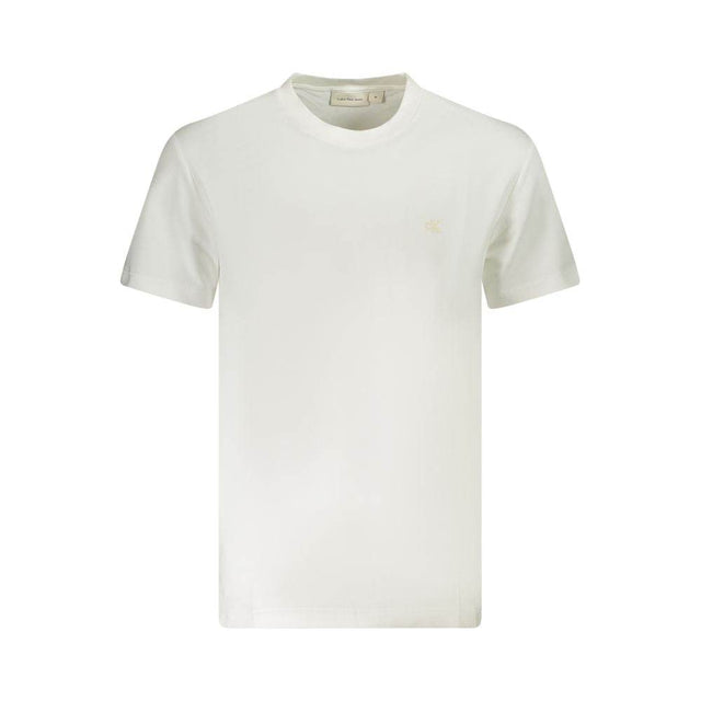 Calvin Klein White Cotton Men T-Shirt - Hilstor