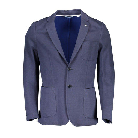 Gant Blue Cotton Men Jacket - Hilstor