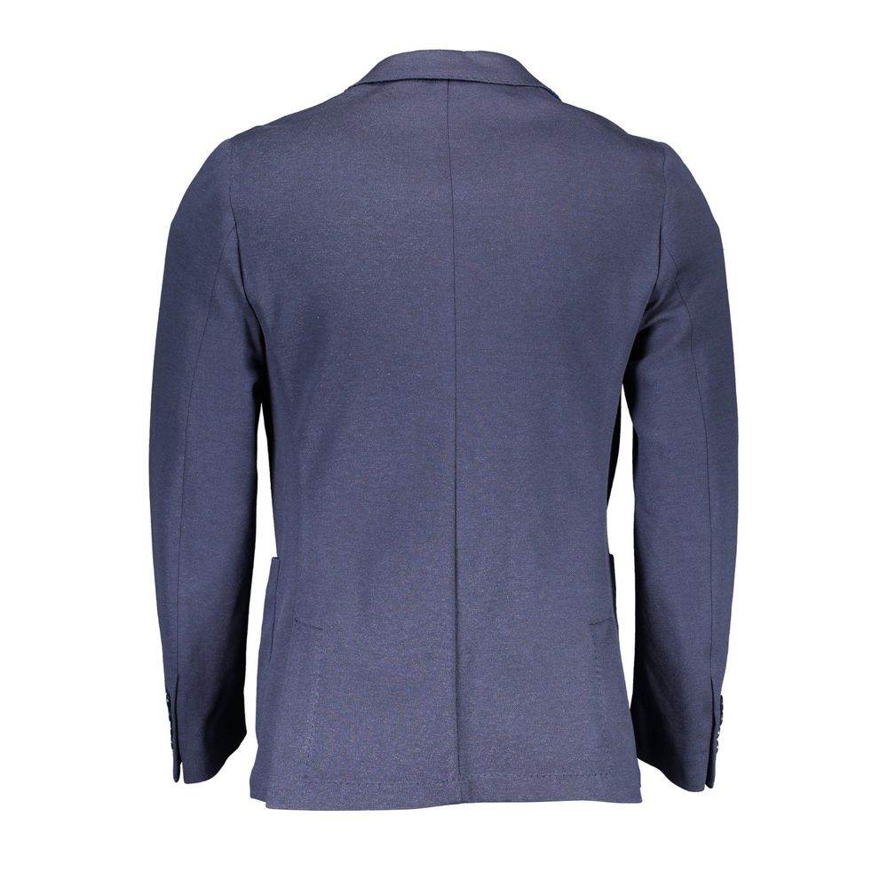 Gant Blue Cotton Men Jacket - Hilstor
