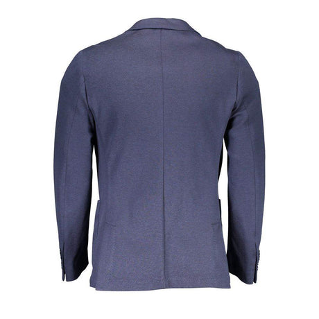 Gant Blue Cotton Men Jacket - Hilstor