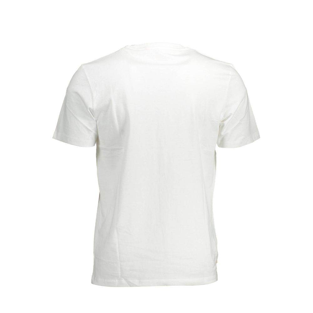 Timberland White Cotton Men T-Shirt - Hilstor