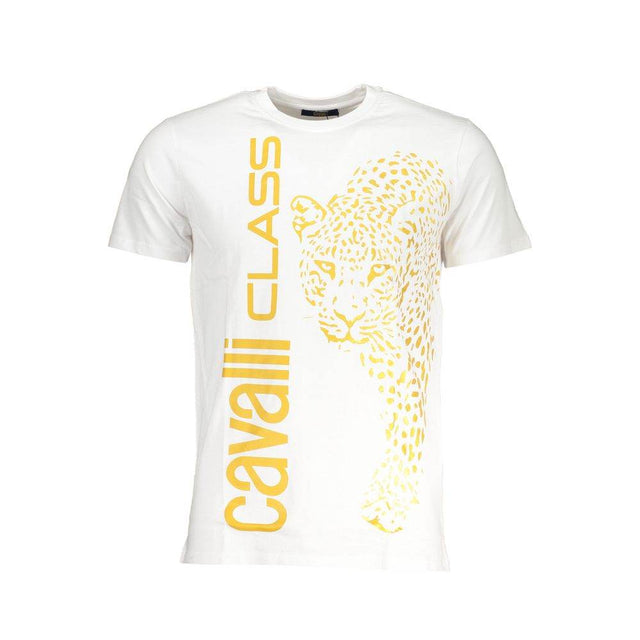 Cavalli Class White Cotton T-Shirt - Hilstor