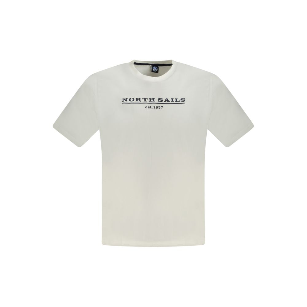 North Sails Hvid Bomuld Herre T-Shirt