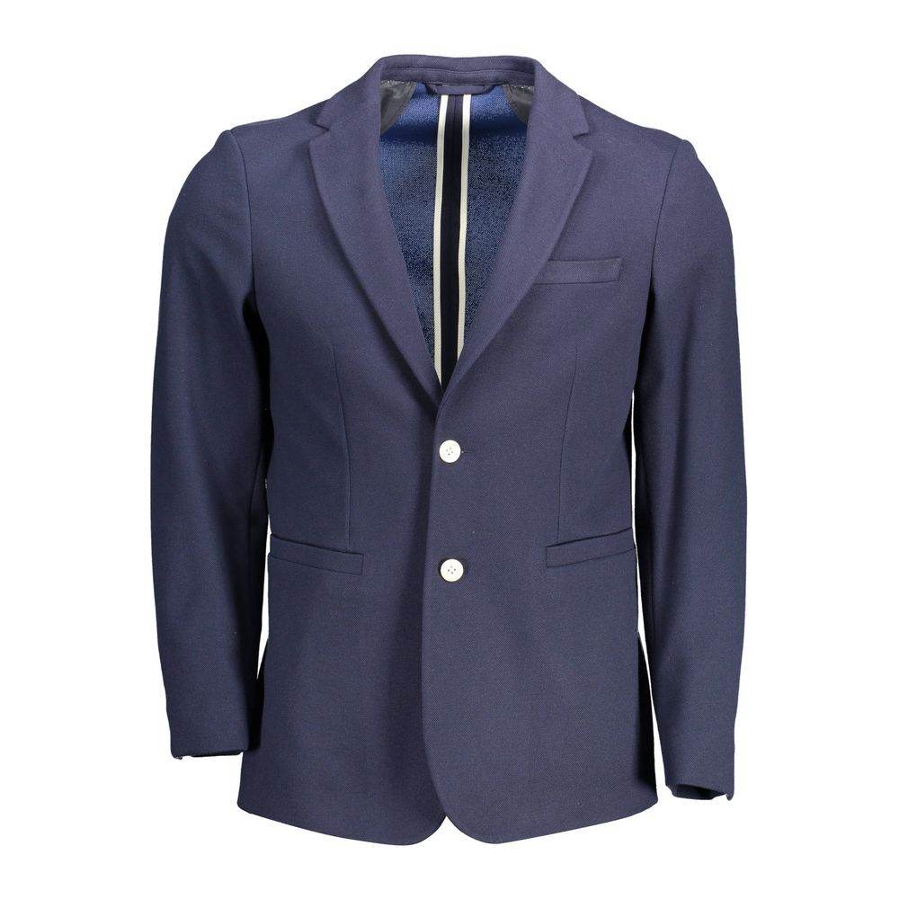 Gant Blue Cotton Men Jacket - Hilstor