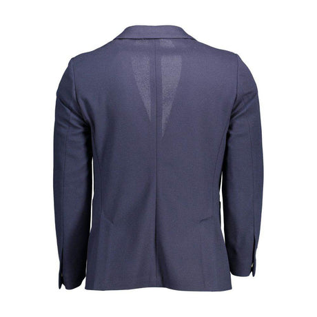 Gant Blue Cotton Men Jacket - Hilstor