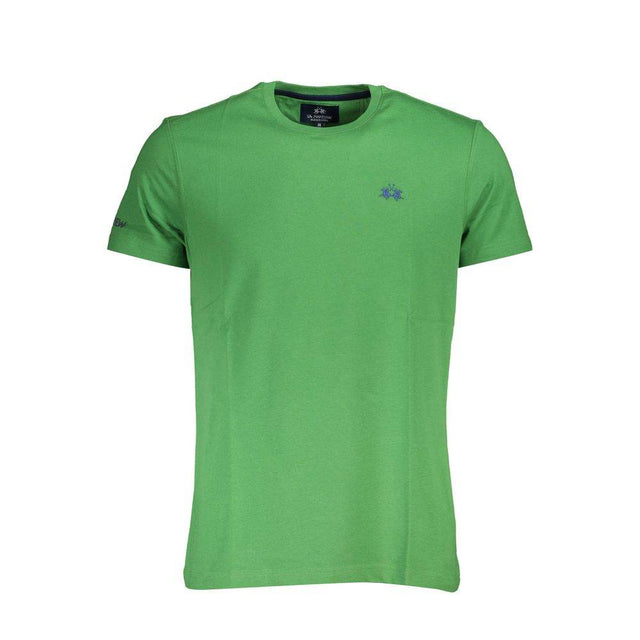 La Martina Green Cotton Men T-Shirt - Hilstor