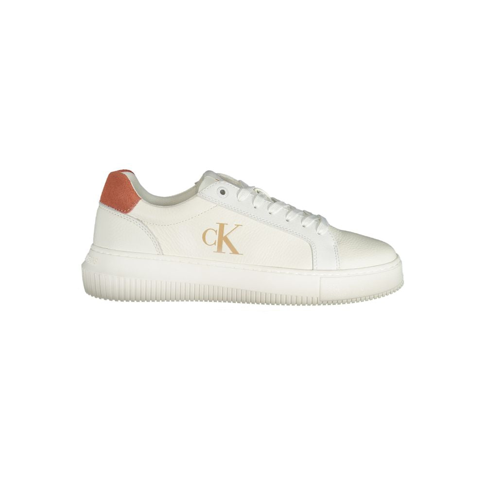 Calvin Klein hvid polyethylen sneaker til kvinder