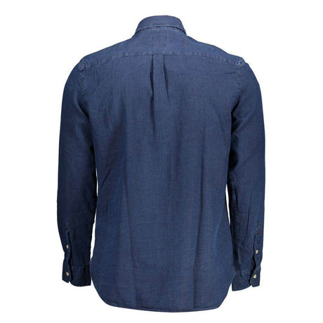 U.S. POLO ASSN. Blue Cotton Men Shirt - Hilstor