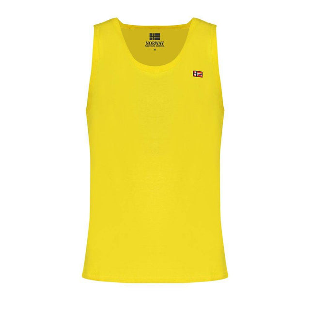 Norway 1963 Yellow Cotton Men Tank Top - Hilstor