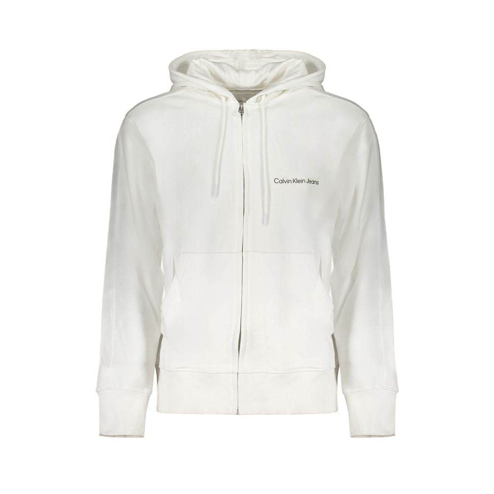 Calvin Klein White Cotton Men's Hooded Sweater - Hilstor
