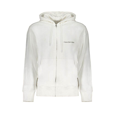 Calvin Klein White Cotton Men's Hooded Sweater - Hilstor