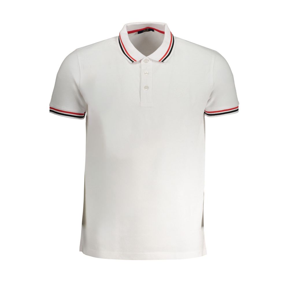 Cavalli klasse hvid bomuld poloshirt
