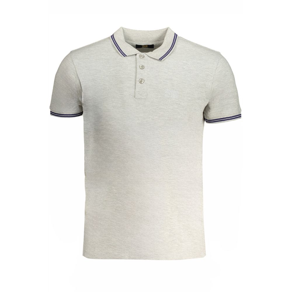 Cavalli klasse grå bomuld poloshirt
