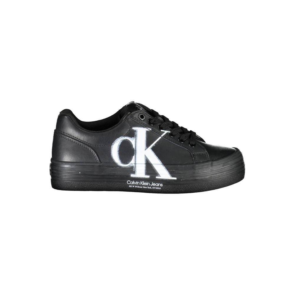 Calvin Klein sort læder sneaker til kvinder