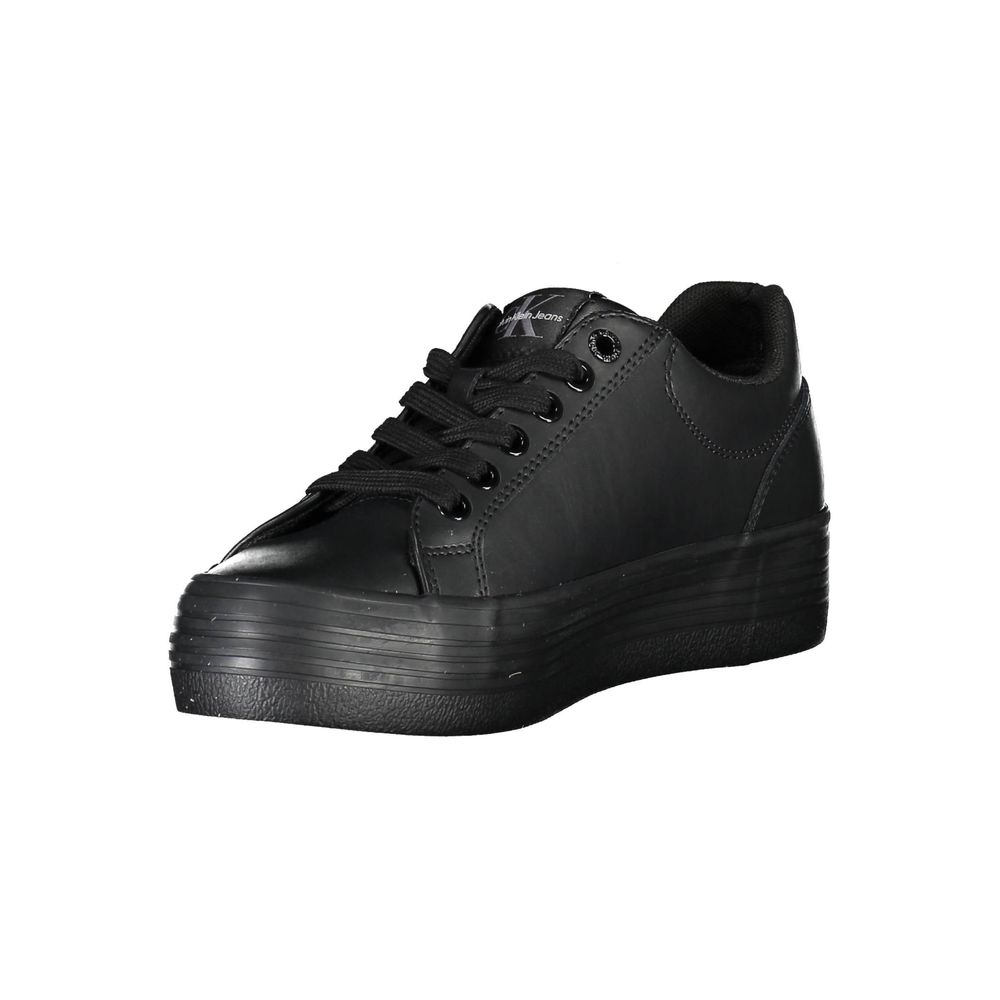 Calvin Klein sort læder sneaker til kvinder