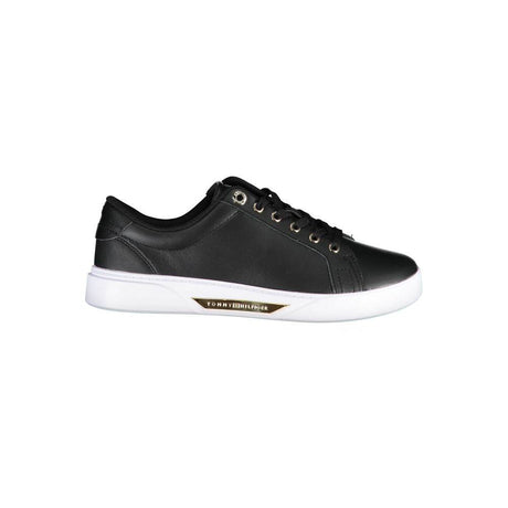 Tommy Hilfiger Black Leather Women Sneaker - Hilstor