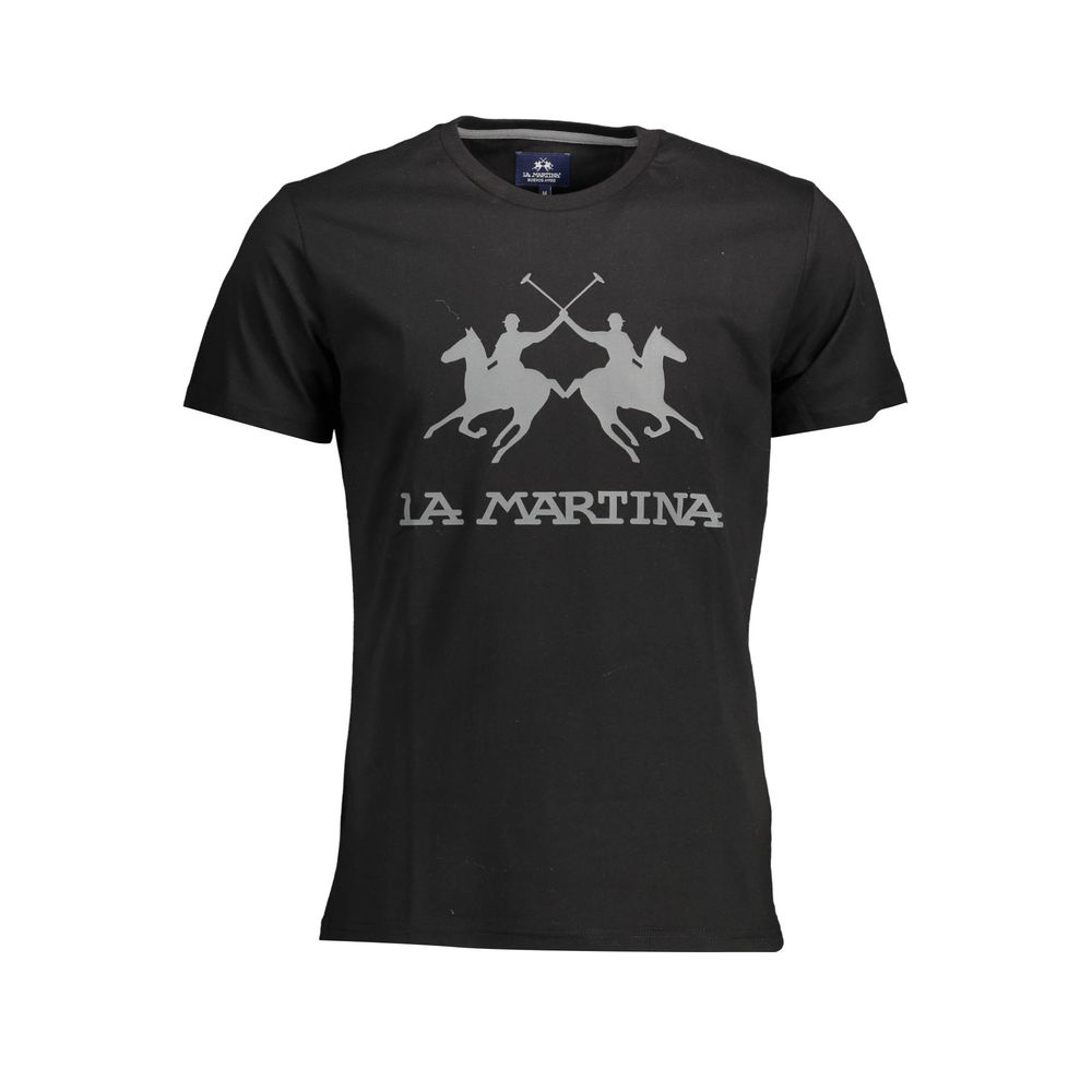 La Martina Elegant T-shirt med rund hals og ikonisk tryk