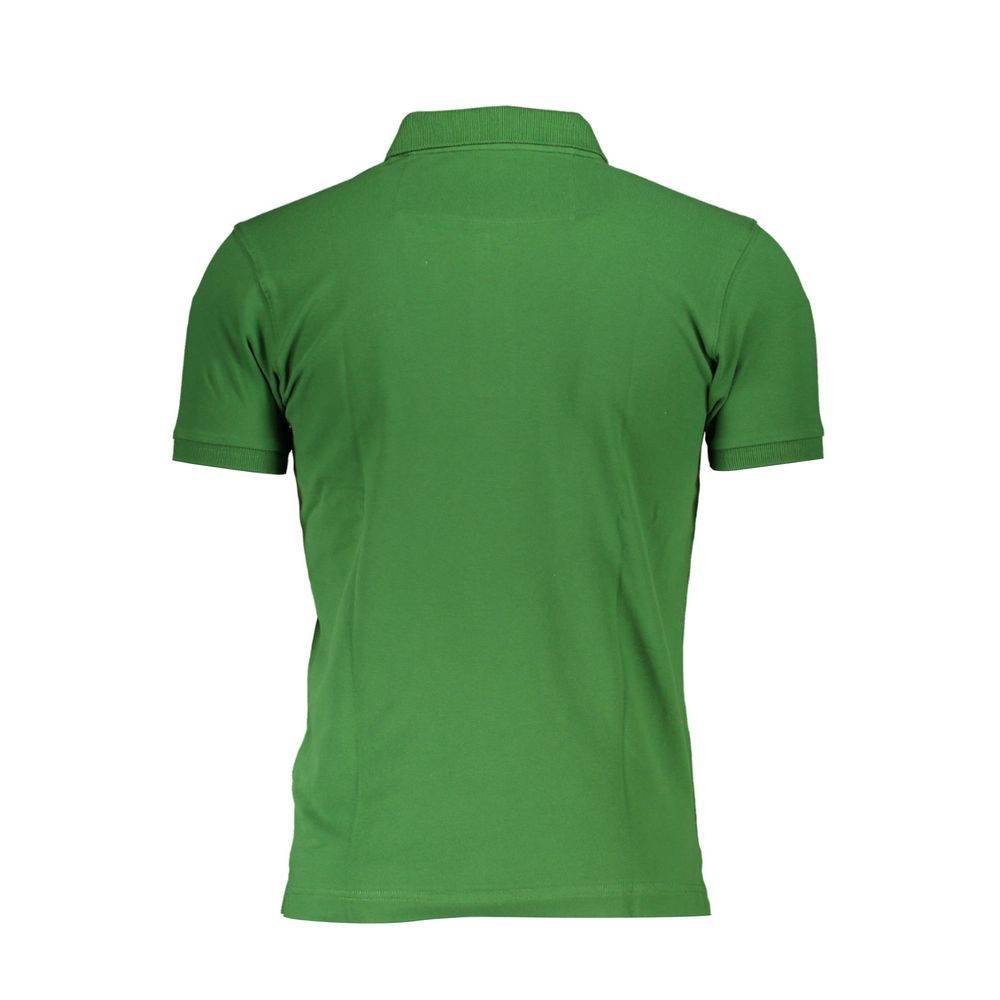 La Martina Sleek Green Slim Fit Polo with Contrast Detail - Hilstor