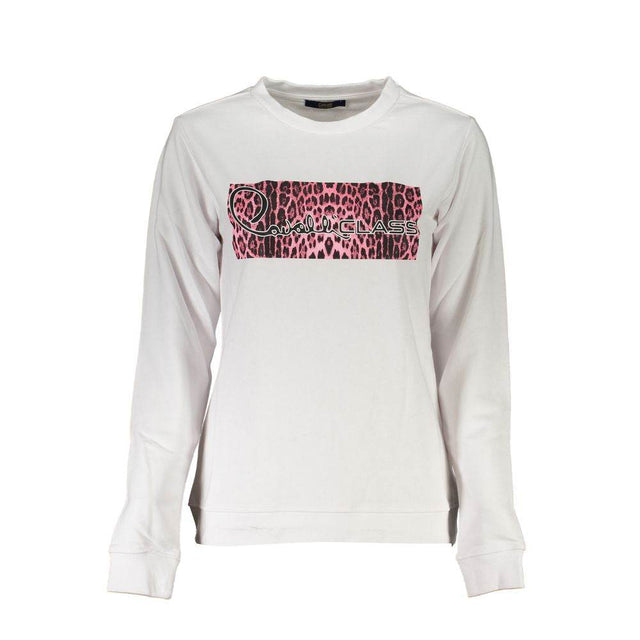 Cavalli Class White Cotton Women Sweater - Hilstor