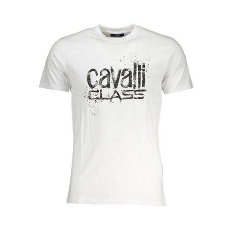 Cavalli Class White Cotton T-Shirt - Hilstor