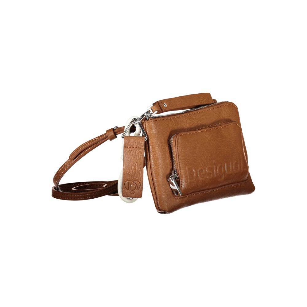 Desigual Brown Polyethylene Handbag - Hilstor
